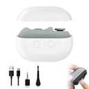 Easy Clip Nail Clippers, New 3-in-1 Automatic Nail Clippers with Polishing & LED Light, Storage, Painless Fingernail Toenail Trimmer for Seniors, Baby and Adults(White)