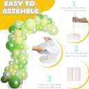 AerWo Balloon Arch Kit Balloon Arch Stand with Base, 9.35Ft & 6Ft High Free Bending Half Arch Balloon Stand for Wedding Birthday Party Baby Shower Yard Lawn Christmas Decorations