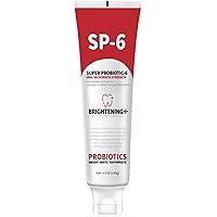 SP-6 probiotic whitening Toothpaste, a Fluoride Free Toothpaste for Cleaning Teeth, Keeps Gums White and Healthy, with a Mint Flavor and Fresh Breath