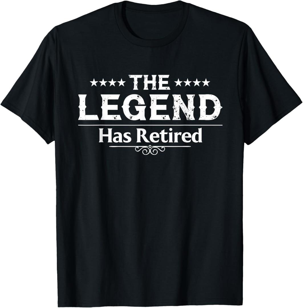 Funny The Legend Has Retired Gift for Men Women Retirement T-Shirt, Small