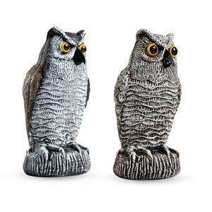 OFFO 2 Pack Plastic Owl Scarecrow for Halloween Decorations Outdoor Garden, Yard, Pool Decoration, 8.3 in Height