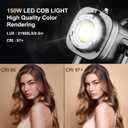 GVM 150W Video Light Kit, 2700K-7500K Continuous Lighting for Photography with Lantern Softbox&Stand, Bi-Color Studio Light Kit with Bluetooth Control, CRI 97+ 8 Scene Lights for Live Streaming White