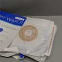 LotFancy Skin Barrier with Non-Woven Border for Two-Piece Drainable Pouch, 10 Pcs Ostomy Wafers for Colostomy Ileostomy Stoma Care, Cut-to-Fit, Ileostomy Supplies