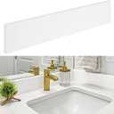 22" x 4" Marble Vanity Sidesplash Bathroom Vanity Backsplash Engineered Stone Side Splash for Bathroom Sink Home Decoration (Pure White)