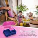 My Vesperbox Lite  Mini Lite - Kids Bento Lunch Box  Extra Durable Lunchbox for Toddlers and School  Leakproof, Child-Friendly, Ideal for Daycare, Preschool & Elementary School (7.48 x 5.12 x 1.97 in, Mini Lite - Purple Blue - 19x13x5cm)