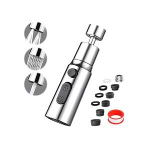 YOXITIXOY Kitchen Faucet Aerator Splash Proof Spout.3 Function Kitchen Tap Spray Head Attachment.360° Swivel Tap Extender for Kitchen Sink,Tap Accessories (long style)