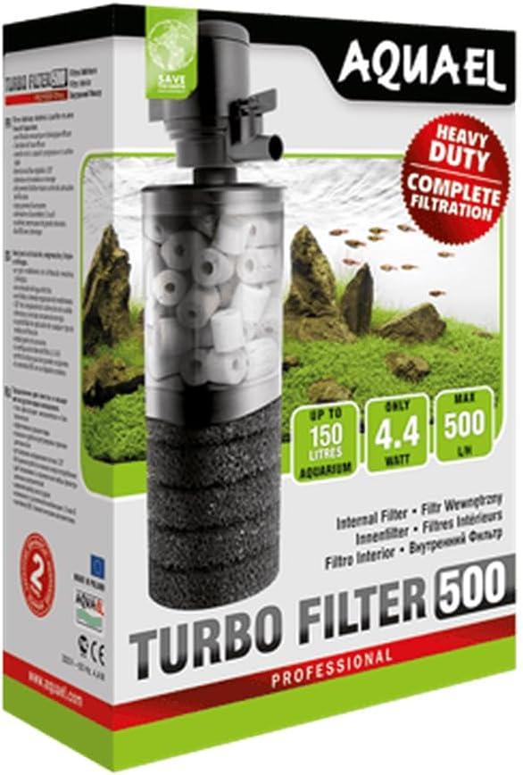 Aquael Turbo Filter 500, Internal Aquarium Filter, In Tank Filtration, 5-40 Gallons