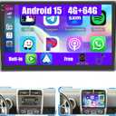 [4G+64G] Android 15 Car Radio for Honda Element 2002-2006 with Wireless Carplay/Android Auto, 10 Inch HD Touch Screen Car Stereo with GPS Bluetooth WiFi FM/RDS EQ SWC Backup Camera MIC