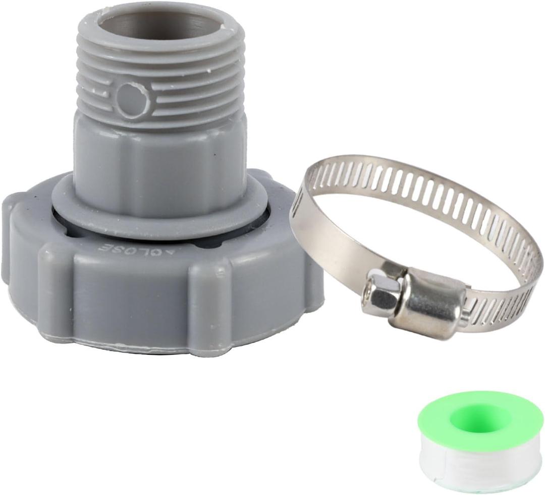 Pool Drain Fits For Coleman/Above Ground/Bestway Pools Id1.5-Inch Hose Adapter Drain Plug Connect To The Bottom Of The Pool Od1.0-Inch Connect To The Garden Pipe