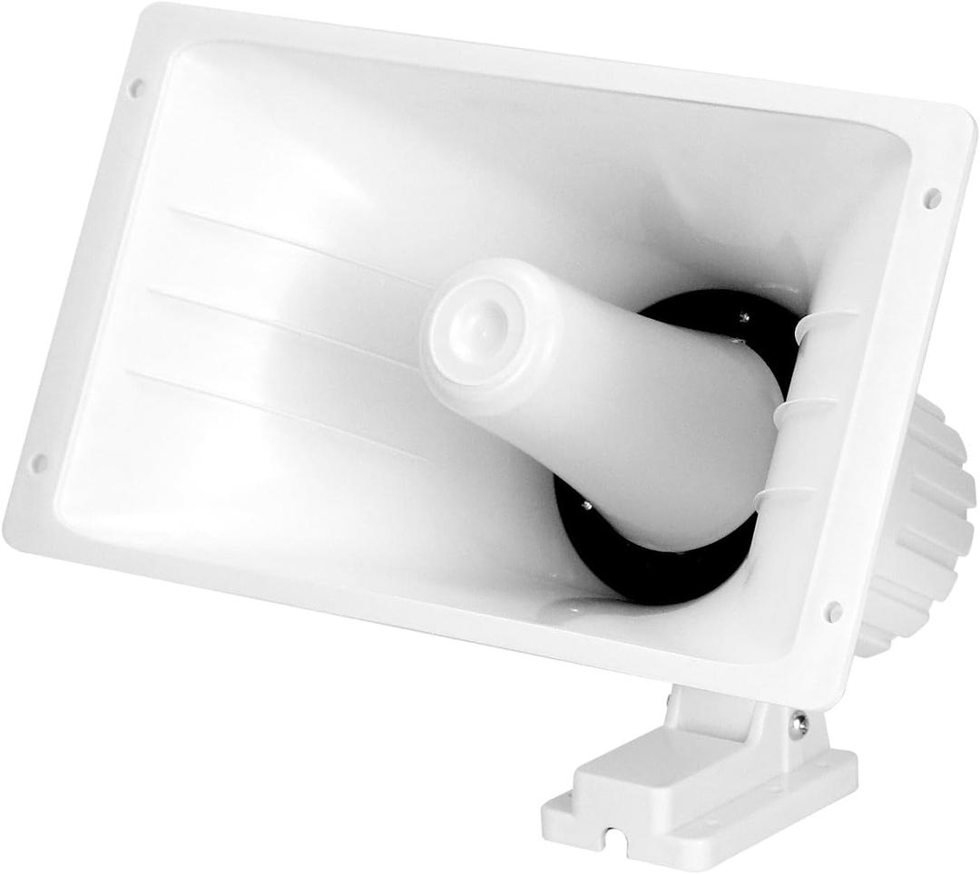 QWORK 50W 8 Ohm PA Horn Speaker  Clear Voice Projection for Warehouse, School & Workshop