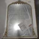 Growsun Vintage Gold Arched Mirror, 24''x36'' Antique Baroque Wall Mirror Decor, Traditional Ornate Mirror with Full Metal Frame for Fireplace/Entryway/Living Room/Bathroom