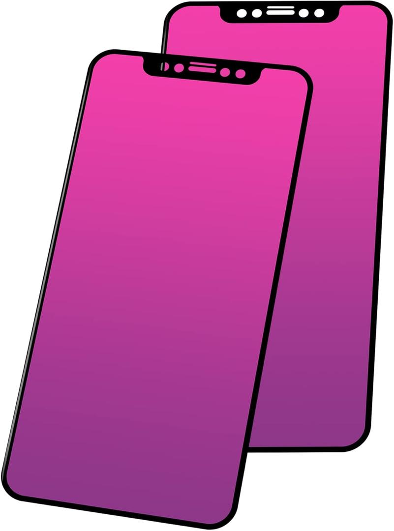 Jephuwneh 2 Pack Gradient Tempered Glass for iPhone 11 / XR Privacy Screen Protector for iPhone11 / XR 6.1inch Anti Spy Anti Blue Light Eye Protection Anti-Scratch Bubble Free Easy Installation