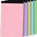 5pcs Small Note Pads, Colored Notepads 5x8 College Ruled Notebook, Writing Pads 5 x 8, Legal Pads, Pad Paper Perforate Notebooks for Work, Message, School, Office Supplies, 30 Sheets/Pack
