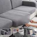 Sectional Couch Covers,Stretch Sofa Covers,Couch Covers for Washable,Soft Couch Cushion Covers,Anti Slip Furniture Protector for Pets(Dark Grey,1 Seaters)