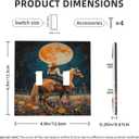 Decorative Art Light Switch Covers,2 Gang Toggle Rocker,Wall Plate,Switchplate Electrical Faceplate,Weastern Cowboy (Double Toggle/5x4.9 IN)