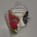 HyperFun Mens Masquerade Mask Phantom of The Opera Half Face Mask with Bowtie, Vintage Venetian Masks for Costume Party (Red Note)