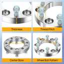 OCPTY 6x5.5 Wheel Spacers 1 inch 6x139.7 Real Forged Spacers with 14x1.5 ThreadSize 108mm Hub Bore fits 2003-2014 for for Express 1500 1999-2018 for for Silverado 1500 2PCS