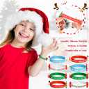 Morcheiong 40 Pieces Merry Christmas Rubber Bracelets Silicone Wristbands for Holiday Party Goodies Bags Stuffers Filler Favors Classroom Prizes School Class Exchange Supplies