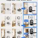 TEEHO TE019 Smart Keypad Door Lock with Handle, App Control, Keyless Entry Electronic Lock, Remote One-Time Codes, Auto Lock, Passage Mode, for Bedroom, Interior Door & Rental, Matte Black