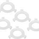 PATIKIL E27 to E14 Lamp Shade Reducing Ring, 5 Pack Lampshade Adapter Ring Converter Reducer Fitting Light Fixtures Replacement, Translucent