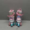 SULIFEEL Adjustable Kids Roller Skates for Boys Ages 3-5 5-8 6-12 with 4 Sizes Adjustable Light up Wheels, Best Children Gift for Beginners Indoor Outdoor Sports (Small - Little Kid, E Seashell Pink) S