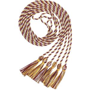 3 Pcs Graduation Cords, Graduation Honor Cord for 2026, Long 68'' Braided Grad Tassel Cords for 2026 Grad College Accessories, Party or Celebration (Burgundy White and Gold)
