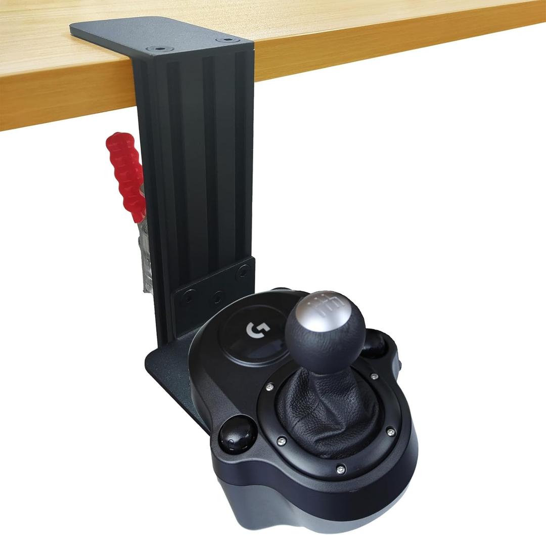 Desk Mount for Racing Sim Shifter Compatible with Logitech G Driving Force Shifter and Thrustmaster TH8S & TH8A Shifter-Enduring Metal Desk Mount for Racing Wheel Driving Game Shifter