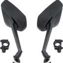Pair Electric Bike Rear View Mirrors Compatible with Tuttio Soleil01 Ebike Handlebars Adjustable Rearview Mirror Replacement for Tutti for Tutto Soleil01 Dirt Bike Mountain Bicycle, Black