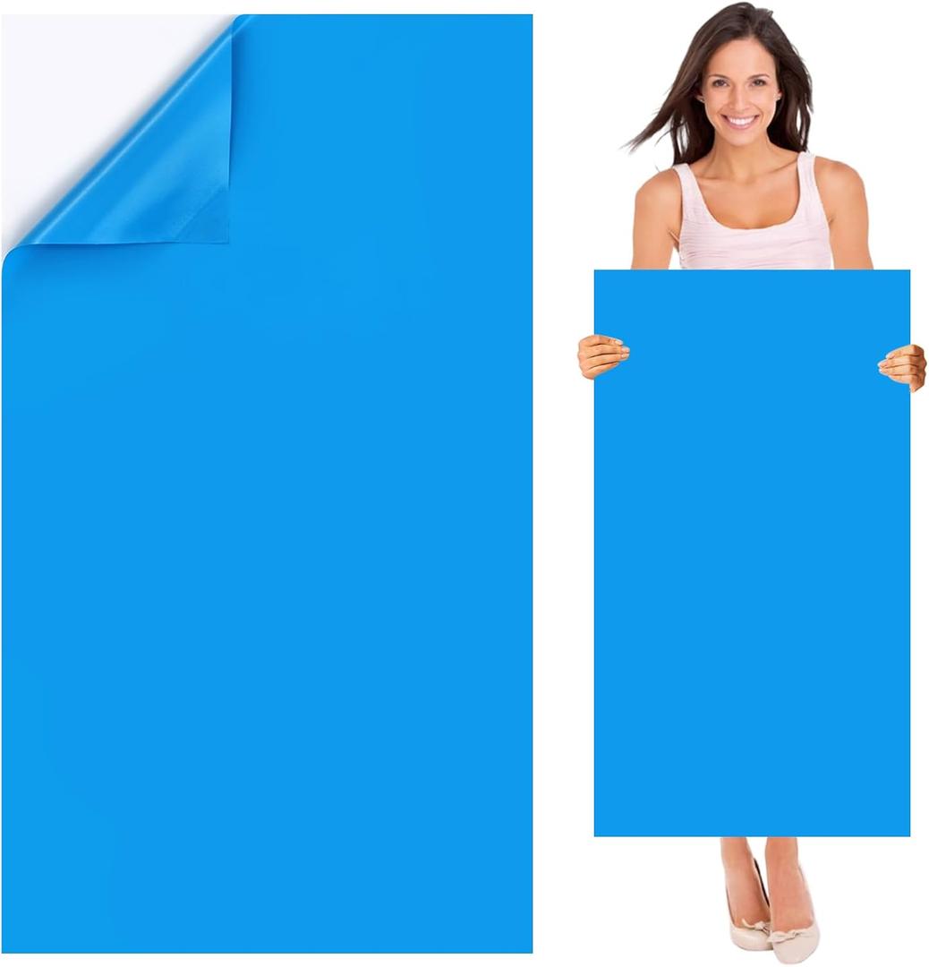 2 x Exlarge Pool Liner Repair Patch 4ft x 2.8ft Vinyl Pool Liner Patch Self Adhesive PVC Vinyl Patch Kit for In-Ground or Above Ground Pools Inflatable Swimming Boat Air Mattress (Blue)