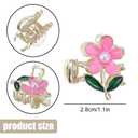 2 x Mini Hair Jaw Clips 10pcs Sparkling Metal Flower Barrettes Non-Slip Metal Sparkly for Teens and Women Cute Hair Accessories (Purple Green)