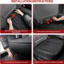 BOPUOVRE 1-Pack Leather Front Car Seat Covers - Bottom Car Seat Covers Fully Wrapped, Non-Slip and Waterproof, Fits Most Vehicles Black