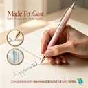 MESMOS 3Pcs Fancy Pen Sets for Women Gift, Administrative Professional Day Gifts, German-Ink, 1mm Tip, Cute Pens for Journaling No Bleed, Employee, Teacher Appreciation Gift, Thank You Gifts for Women