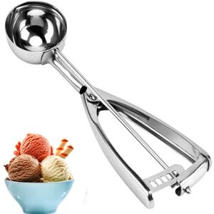 Ice Cream Scoop, Cookie Scoop, 18/8 Stainless Steel Cookie Scooper, Cookie Scoops for Baking, 3Tbsp/45ml/1.5oz Cookie Dough Scoop, Ice Cream Scooper with Trigger Release, Cookie Scooper for Baking (#20)