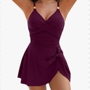 Blooming Jelly Womens One Piece Swimsuit Tummy Control Bathing Suit Gold Metal Tie Knot 2025 Swim Dress, Size medium