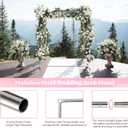 Wedding Arch Backdrop Stand,7x4 FT Metal Arch Backdrop Stand for Ceremony, Stainless Steel Square Backdrop Stand for Parties,Wedding,Birthday,Anniversary,Baby Shower,Garden Decorations