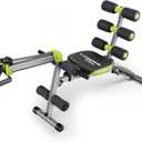 WONDER CORE 2 Total Gym Machine, Ab Workout Equipment, Adjustable Ab Machine for Stomach Workout, Sit Up Exercise Equipment for Home Workouts, Abdominal Trainer, Ab Lounger Exercise Chair (Green)