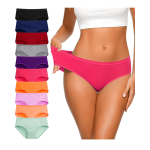 Eiggam Women's Cotton Bikini Panties,High-Cut Full Coverage Stretch Cool Underwear for Women XL