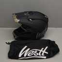 Westt Dual Sport Motorcycle Helmet Off-Road Helmets for Adults, Dual Visor Motorcycle Helmet - Full Face ATV UTV Helmet Dirt Bike Motocross Helmets DOT Approved (XL (24.02-24.41 in), Black-gold)