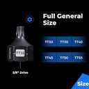 toolant 3/8" drive TT35 impact torx bit socket set 4PCS, Torx Drive, S2 Steel Air Drive Torx Socket set,Impact GradeAnti-Roll Design