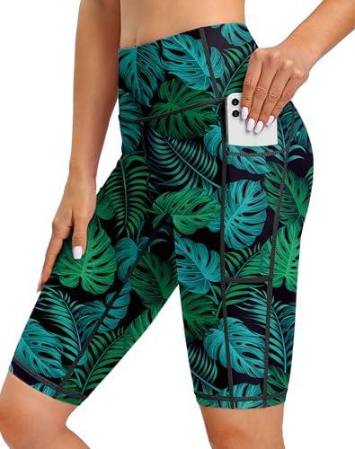 Blouty Women's Swim Shorts UPF 50+ High Waisted Board Shorts with Pockets Liner Quick Dry Swimsuit Bottoms XL