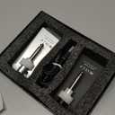 Wireless Guitar Transmitter Receiver Set 5.8GH Wireless Guitar System 4 Channels for Electric Guitar Bass (Silver/Black)