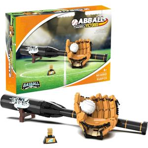 968Piece Baseball Building Set with Bat, Glove, Ball & Trophy - Interactive STEM Toy for Kids Ages 8+, Buildable Display & Play, Compatible with Major Brick Brands