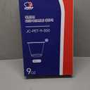 JOLLY CHEF 300 Pack Clear Plastic Cups, 9 oz Crystal Clear PET Party Cups, Classic Clear Disposable Wine Cups for Wedding, Thanksgiving, Birthday, Halloween, Christmas Party