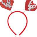 3 x Valentines Day Outfit Women - Red Heart Headband | Valentines Day Gifts for Her Mom - Valentine Party Favors Supplies Decor Hair Accessories - Valentines Sweater Shirts Pajamas Dress for Women Girls