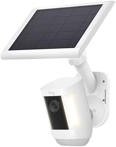 Universal 2-in-1 Wall Mount for Solar Panel & Camera-Compatible with Ring Stick Up Cam/Spotlight Cam/Plus/Pro(Battery), Blink, Arlo, Eufy, Wyze-Adjustable Solar Panel Mount with 360° Rotation White