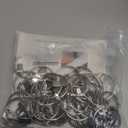 40 Pack Openable Curtain Rings with Clips Metal Hangers Ring, Drapery Clips Hooks, Decorative Curtain Rod Clips Hangers 1.5 Inch Interior Diameter Eyelets(Silver,1.5")