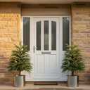 Yunlly 2 Pcs 3FT Artificial Norfolk Pine Trees, Fake Cypress Christmas Tree Urn Filler for Front Porch, Artificial Topiary Shrubs Faux Plants Greenery for Christmas Outdoor Indoor Decor