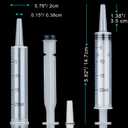 100 Packs 20ml Plastic Syringe, with Cover Cap, Large Syringes for Liquid Jello Shots, Measuring, Watering, Refilling, Feeding