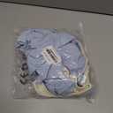 2 Piece Workout Sets for Women Contrast Panel Long Sleeve Halter Crop Top and High Waist Leggings Jogger Outfits (Medium, Blue)