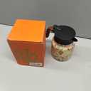 Vintage Pattern Coffee Carafes, 35 Oz/1 Liter - Hot and Cold with Infuser, Perfect for Parties/Home Use (Yellow Flower)